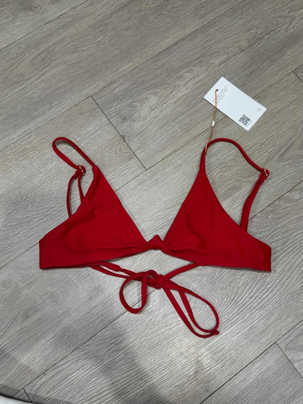 Quince Italian Knotted Triangle Bikini Top